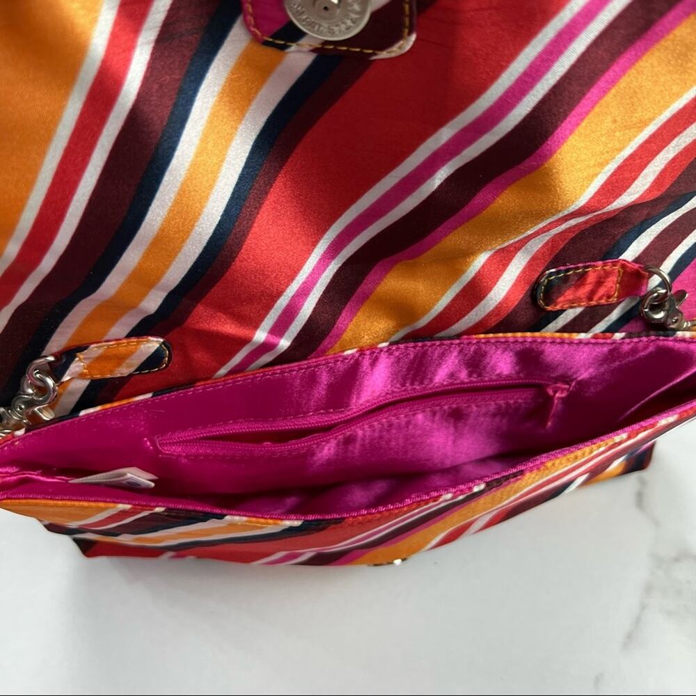 Y2K Old Navy Multicolor Satin Bow Mini Clutch Shoulder Bag 70s Retro Inspired - Picture 4 of 8